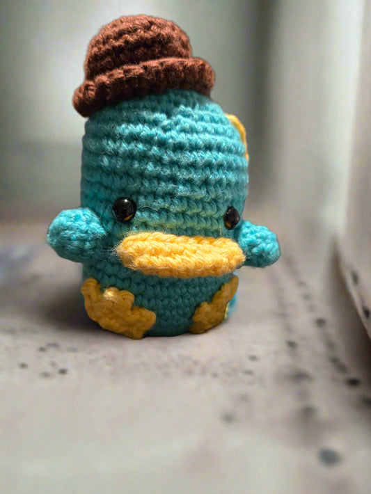 Platypus in hat plushie